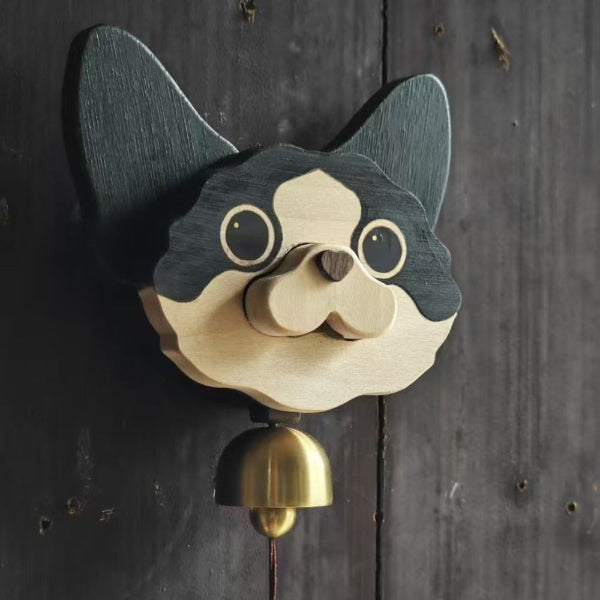 Handcrafted Wooden Shiba Inu Doorbell Wind Chime