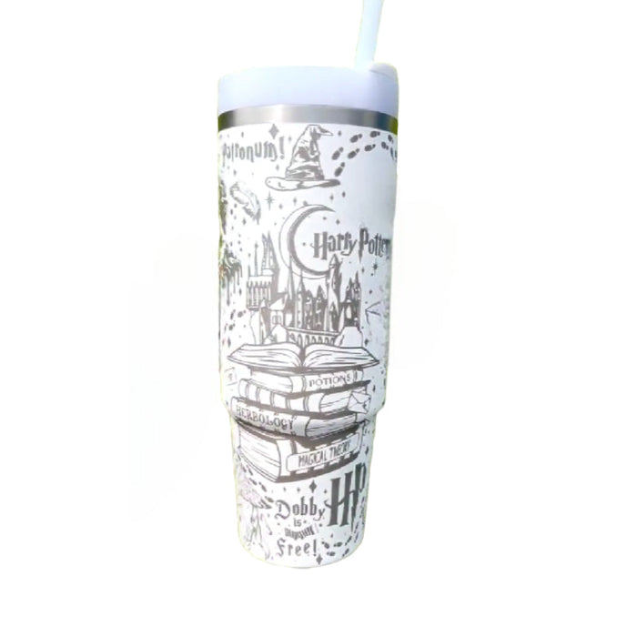 Stunning Harry Potter Designed 40 Oz Tumbler With Handle