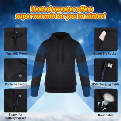 Heated Hoodie Cozy Thermal Wear for Outdoor Comfort