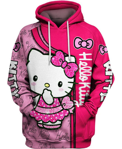 Kitty Graphic Style Hoodie