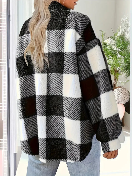 Classic Comfy  Checkered Pattern Jacket