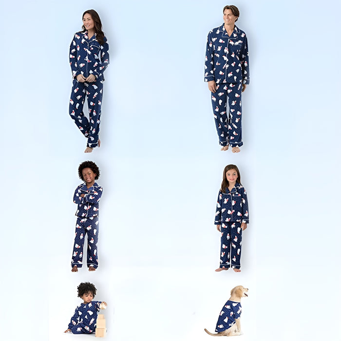 Polar Bear Print Matching Family Pajamas Set