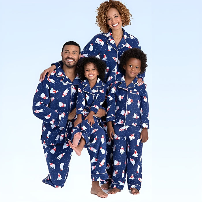 Polar Bear Print Matching Family Pajamas Set