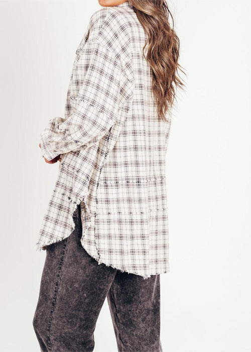 Oversized Flannel Shirt Jacket