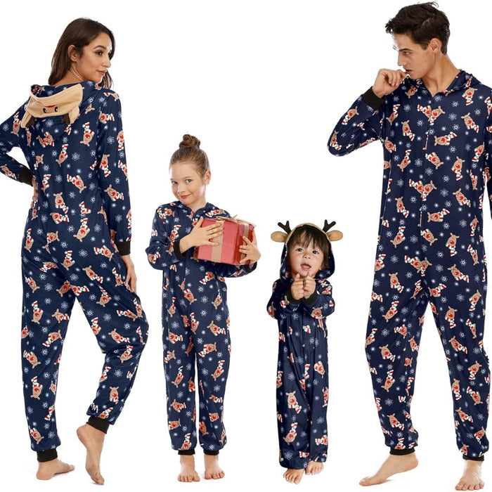 Reindeer Print Family Pajamas Sets