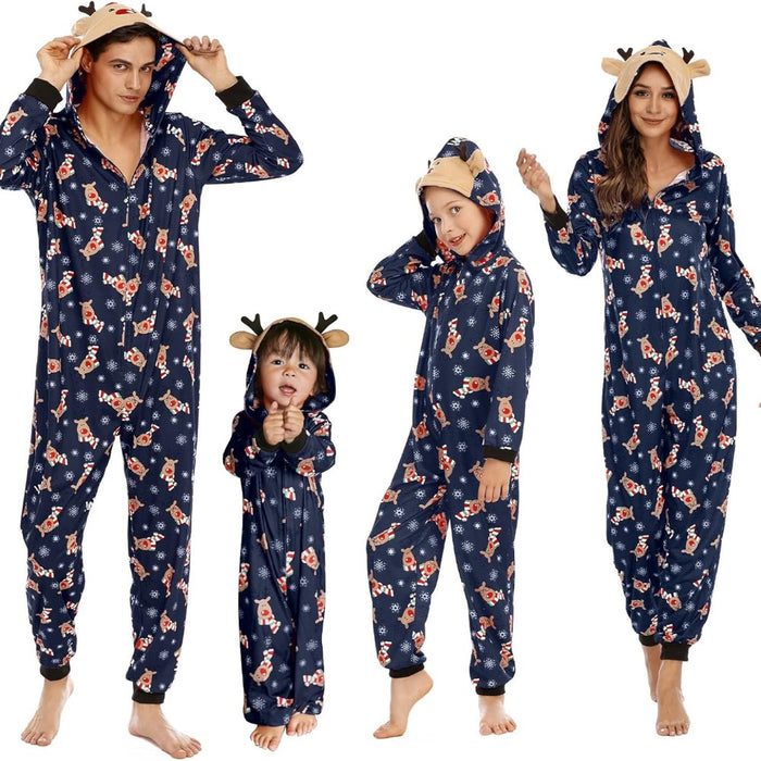 Reindeer Print Family Pajamas Sets