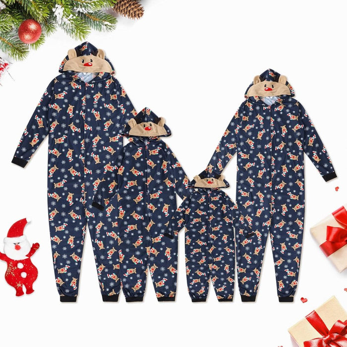 Reindeer Print Family Pajamas Sets