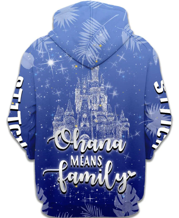 Pullover Hoodie With Stary Night Cartoon Theme