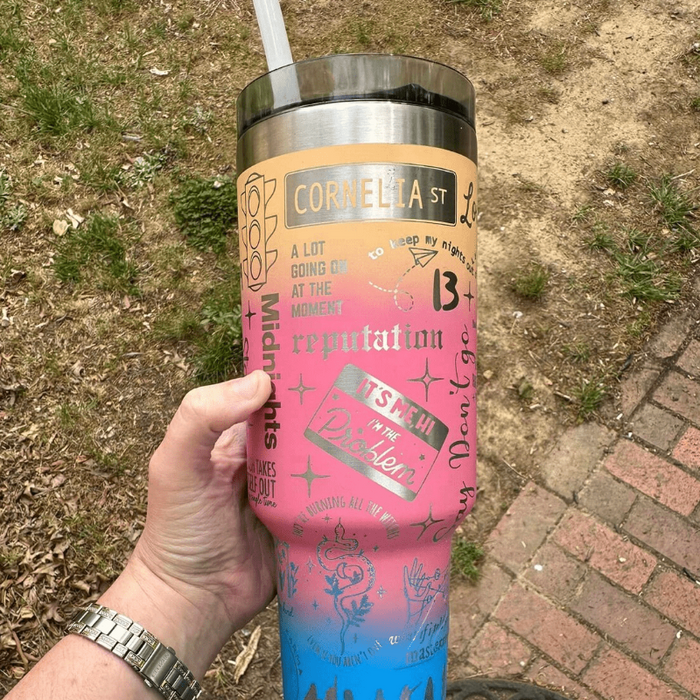 Vibrant Design Printed 40oz Tumbler