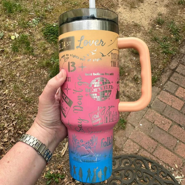 Vibrant Design Printed 40oz Tumbler