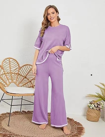 Classy Elastic Knit Lounge Set