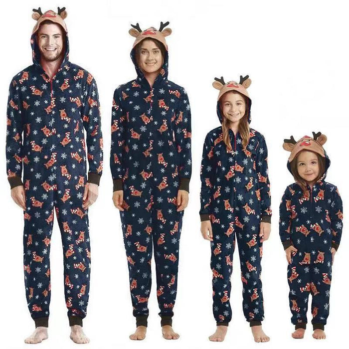 Reindeer Print Family Pajamas Sets