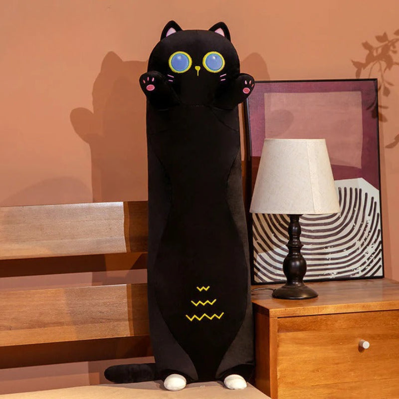 Giant Weighted Long Cat Stuffed Plush Pillow Toy