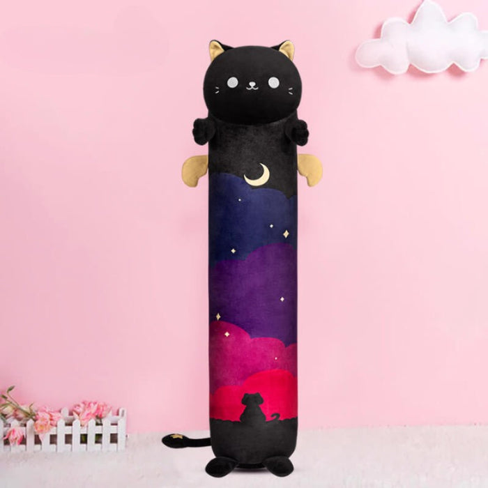 Giant Weighted Long Cat Stuffed Plush Pillow Toy