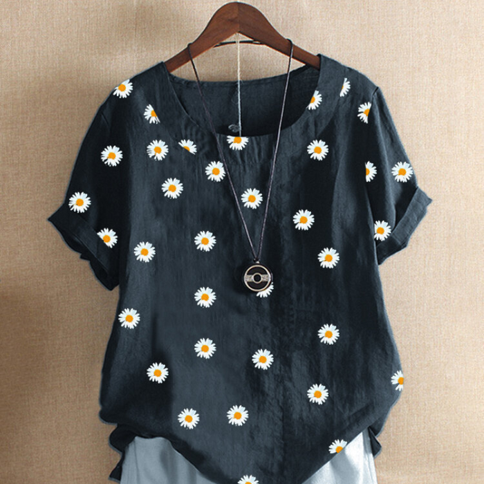 Small Daisy Print Vintage Blouse