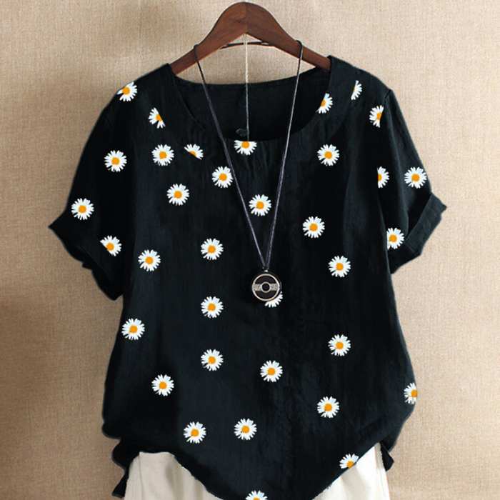 Small Daisy Print Vintage Blouse