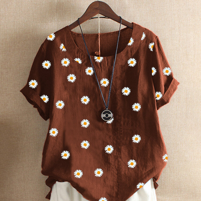 Small Daisy Print Vintage Blouse