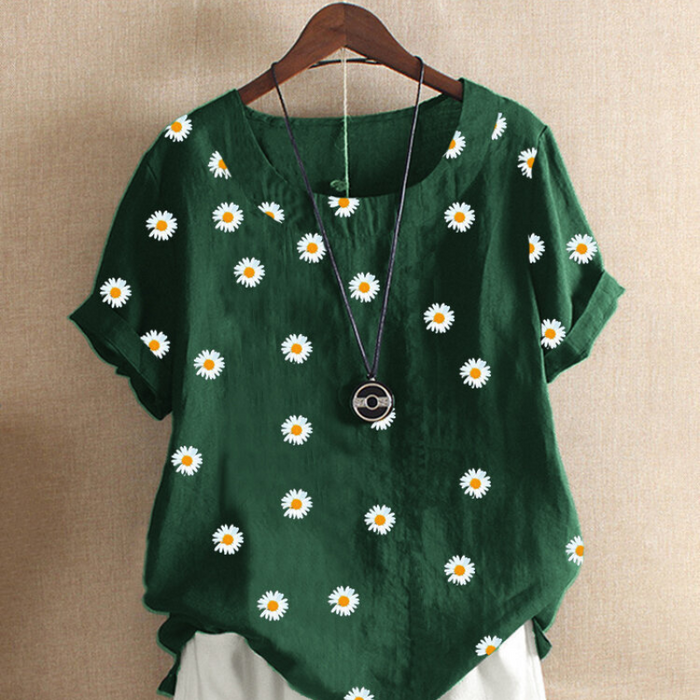 Small Daisy Print Vintage Blouse