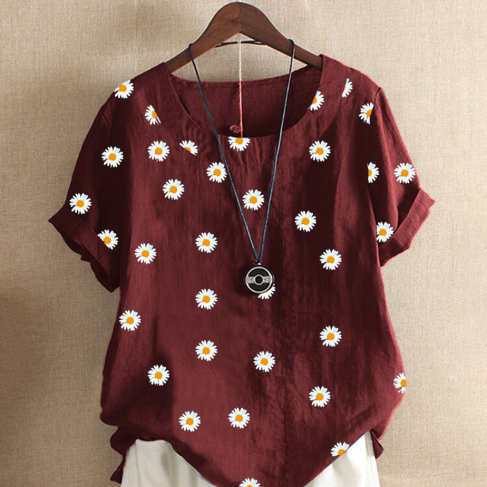 Small Daisy Print Vintage Blouse