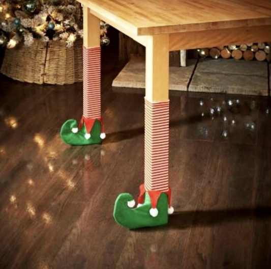 Christmas Table Feet Shoes