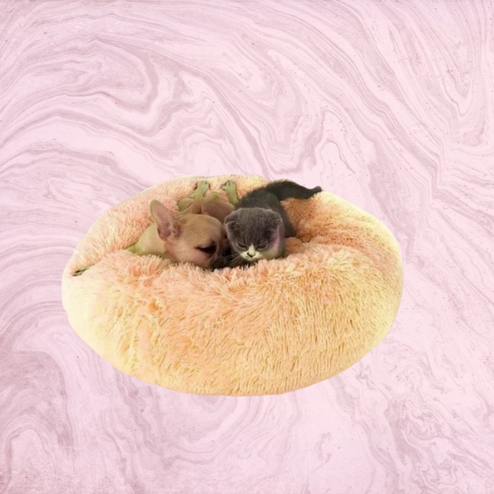 Calming Faux Fur Stretch Pet Bed