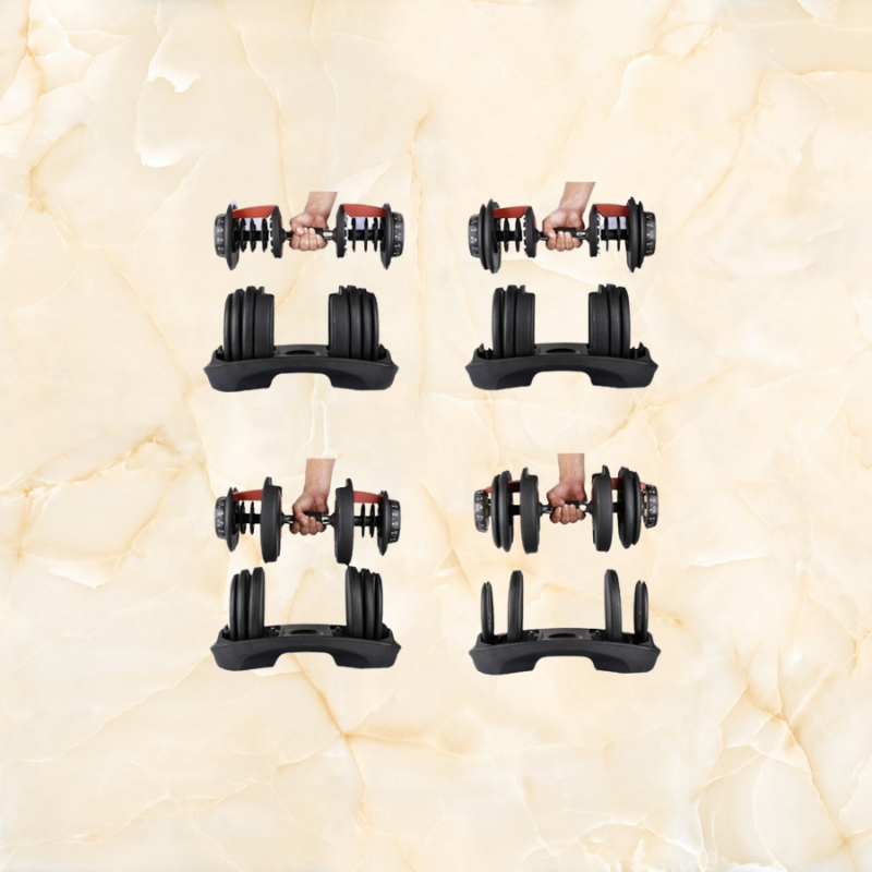 Durable Home Gym Resistance Dumbbell Set 52Lbs/90Lbs