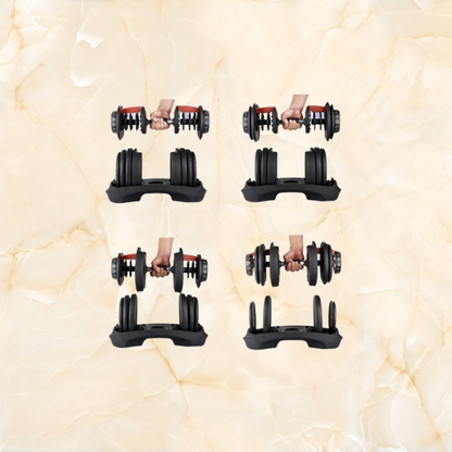 Durable Home Gym Resistance Dumbbell Set 52Lbs/90Lbs