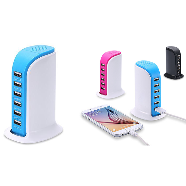 Portable USB charging station – Charge 6 Devices