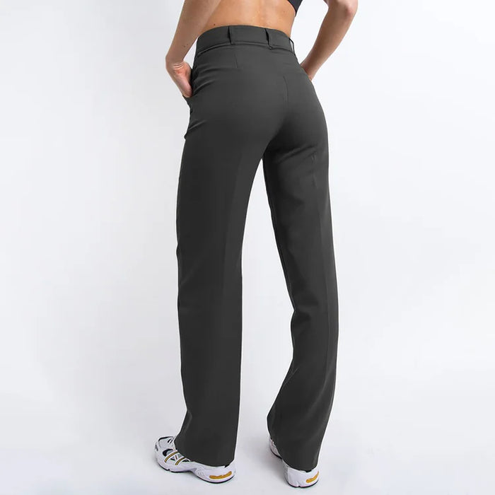 High Waisted Suit Pants With Straw Pleats