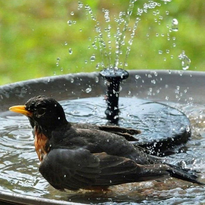 Birdbath Solar-Powered Fountain Pump