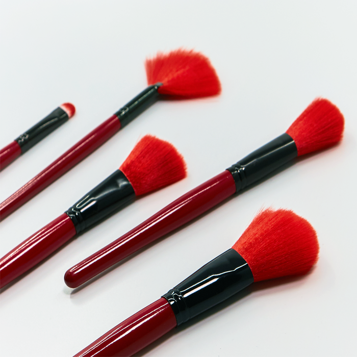 24 Piece Royal Red Brush Set